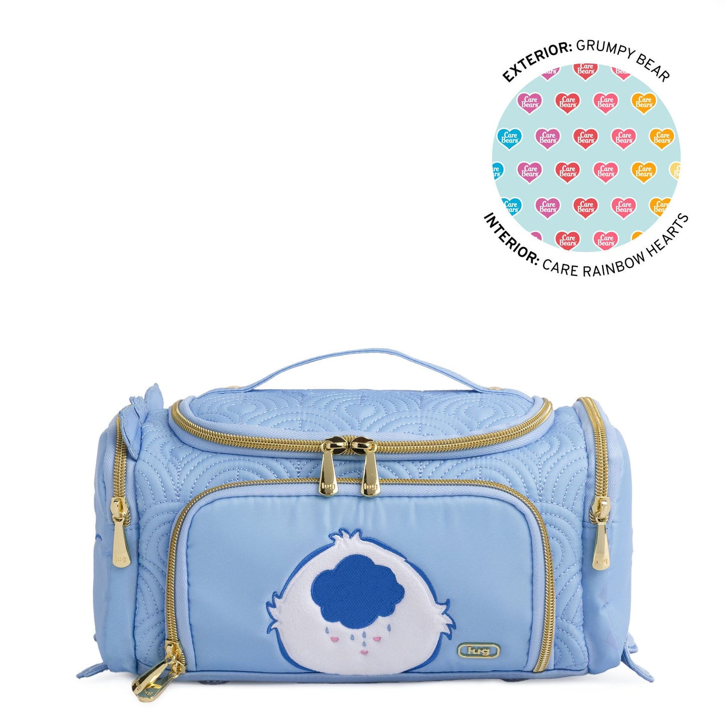Care Bears x Lug Trolley Medium - GRUMPY BEAR - 24790_LugxCareBears_TrolleyMedium_GrumpyBear_Angle_01