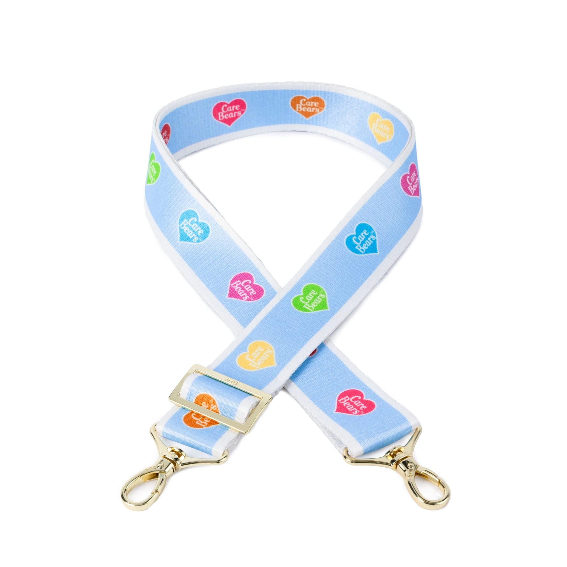 Care Bears x Lug 1.5" Classic Webbed Strap - CARE BEARS HEARTS BLUE - 24796_LugxCareBears_Strap_CareBearHeartsBlue_Angle_01
