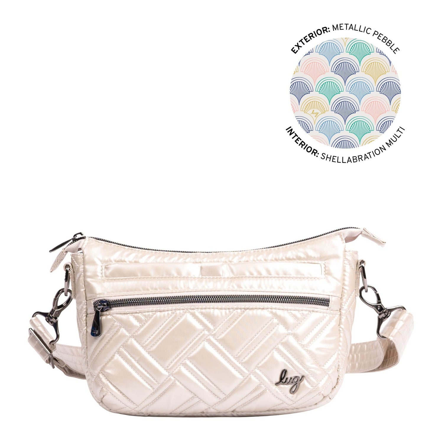 Dash Classic Crossbody - METALLIC PEBBLE - 24957_Dash_MetallicPebble_Angle_01
