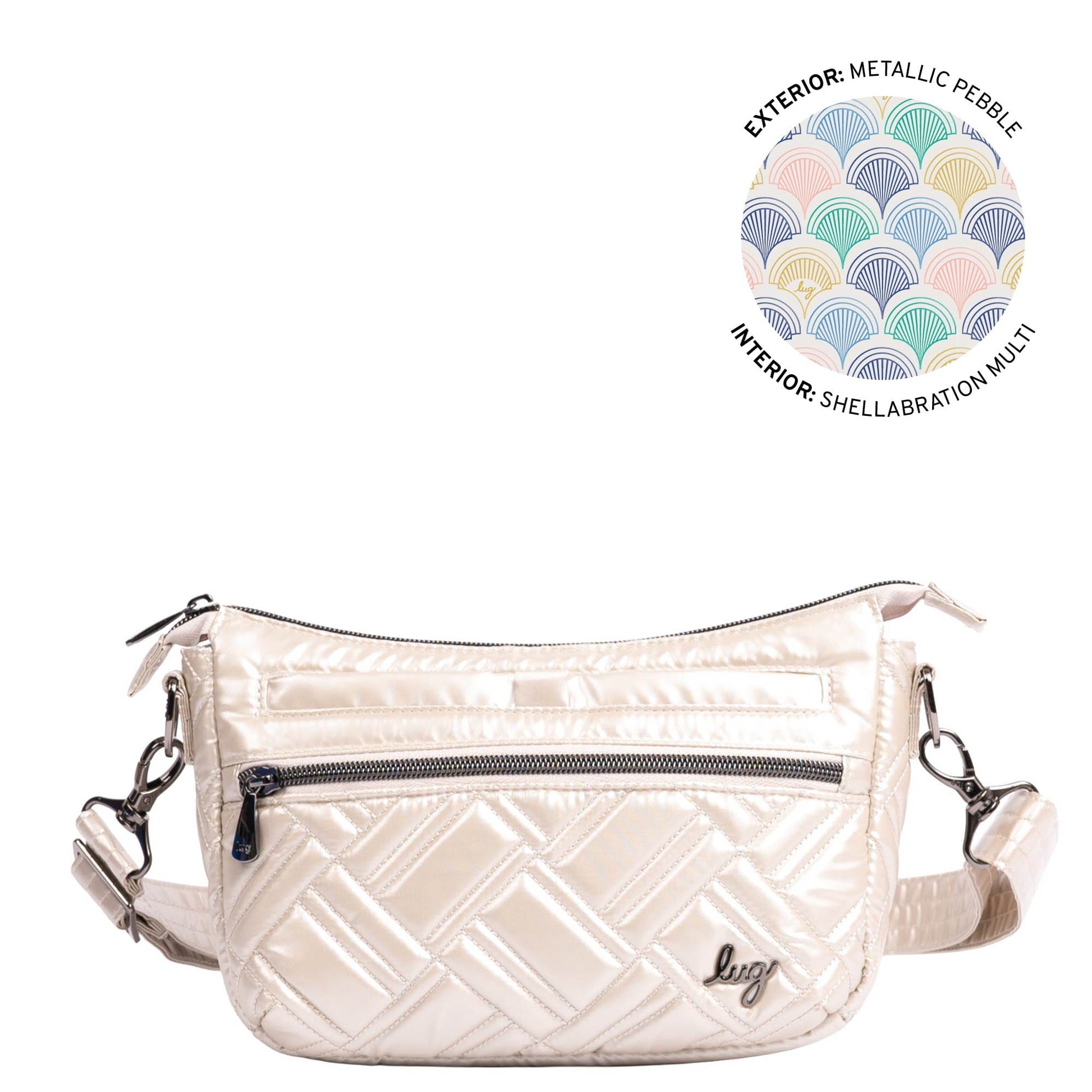 Dash Classic Crossbody - METALLIC PEBBLE - 24957_Dash_MetallicPebble_Angle_01