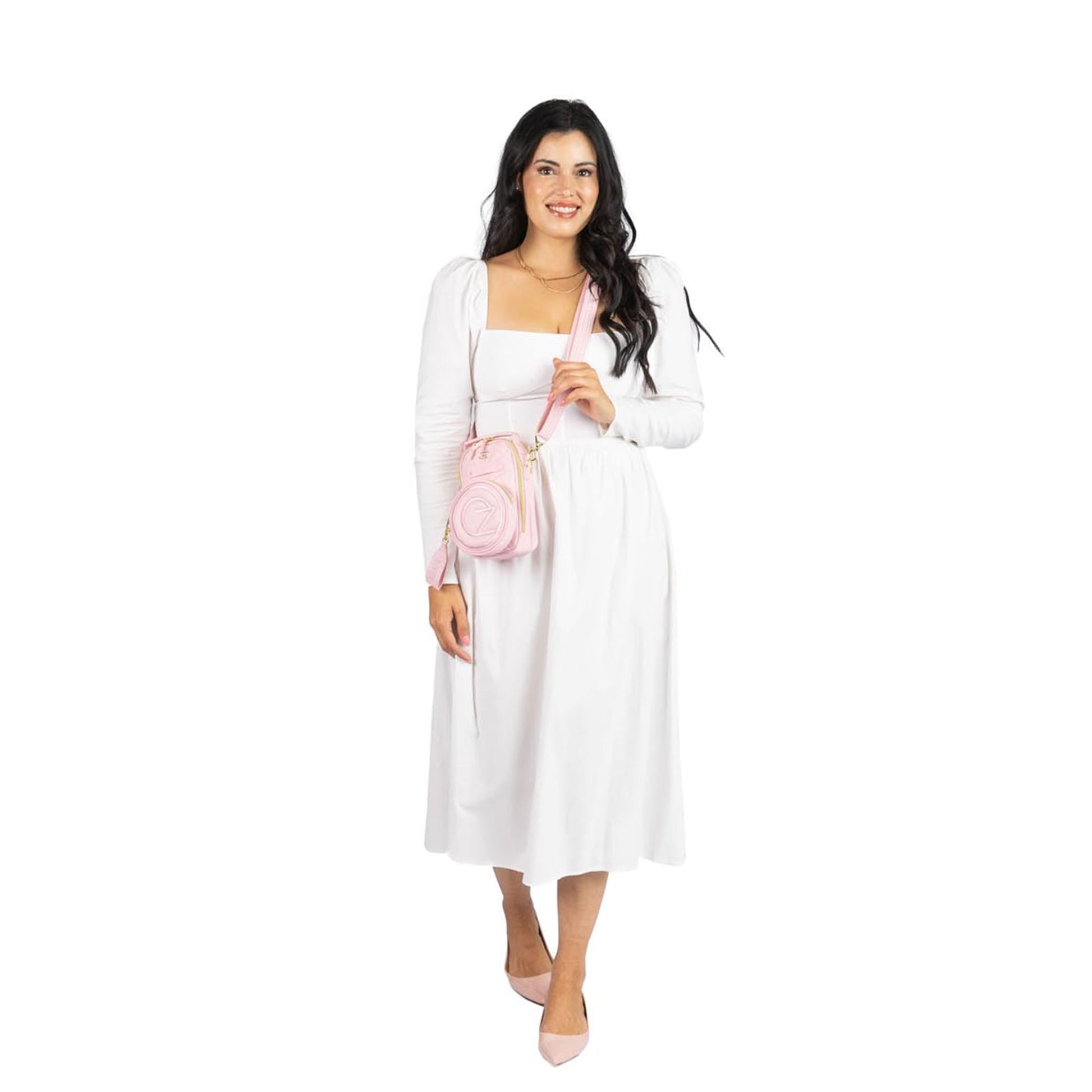 Wicked x Lug Skeeter Mini Bridge SE Satin Luxe VL Convertible Crossbody Bag - - 25290_Wicked_SkeeterMini_BubblePink_Proportion_02