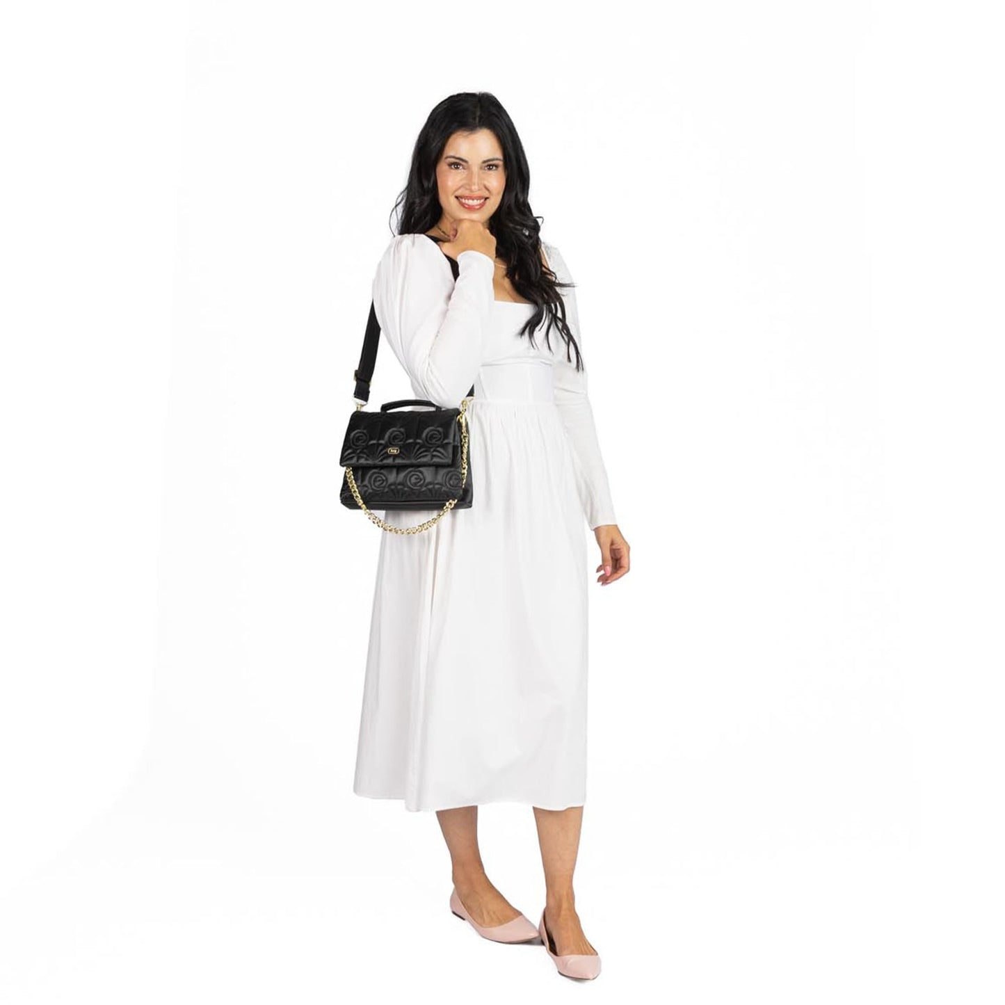 Wicked x Lug Plié Satin Luxe VL Crossbody Bag - - 25293_Wicked_PlieSatinLuxe_Black_Proportion_01