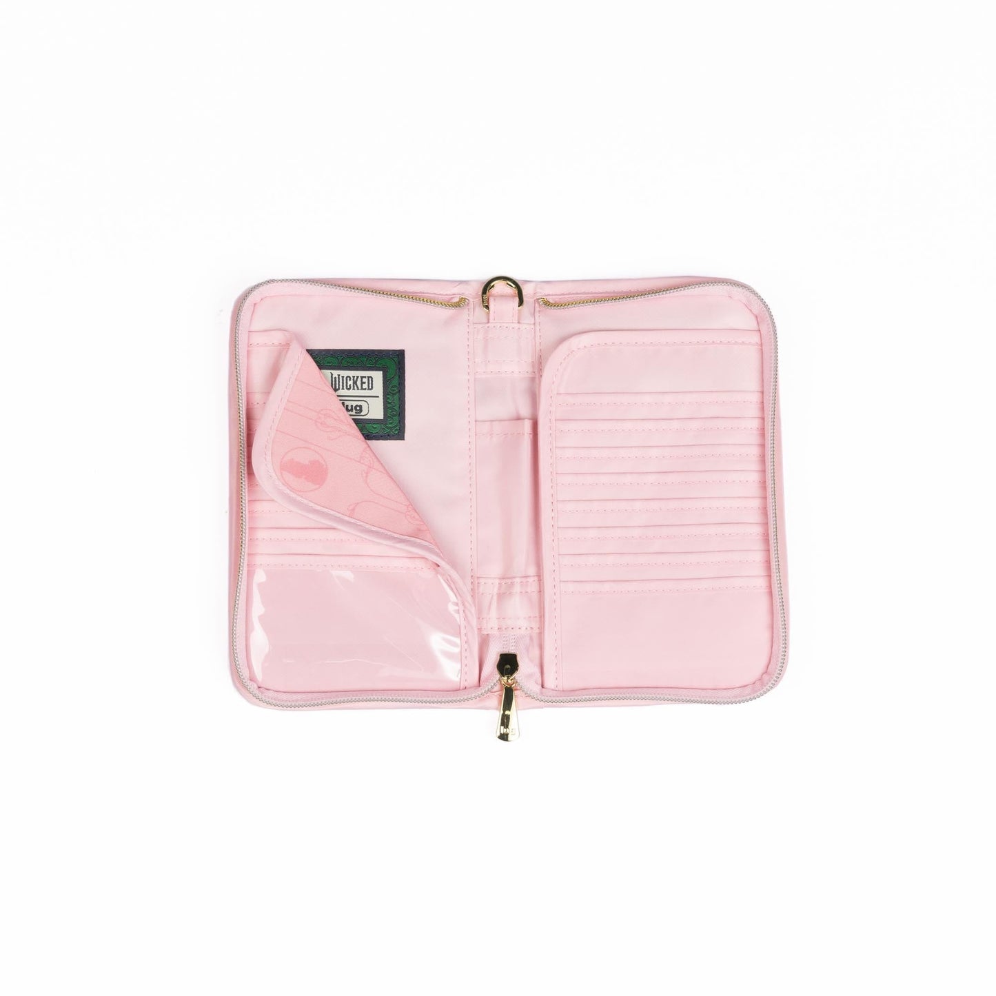 Wicked x Lug Tandem Zip RFID Wallet - BUBBLE PINK - 25341_Wicked_TandemZip_BubblePink_Angle_06