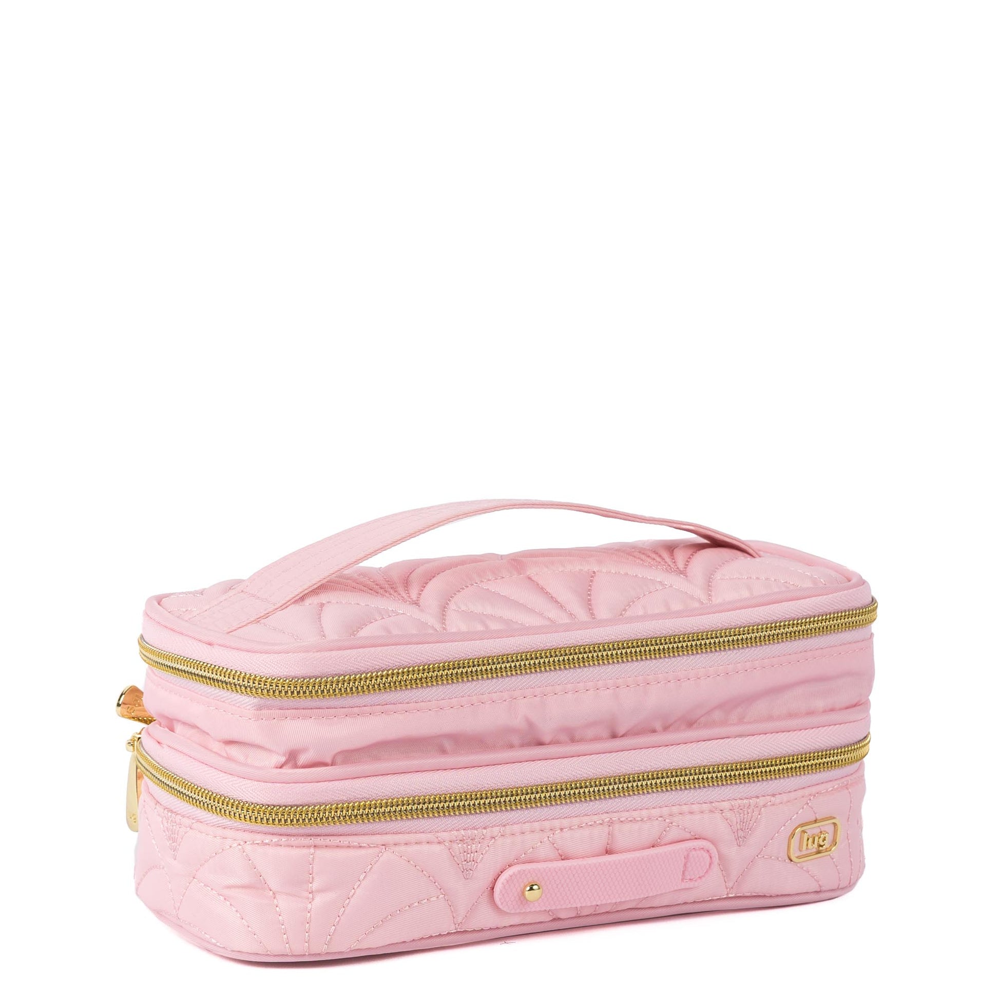 Wicked x Lug Double Decker Cosmetic Case - BUBBLE PINK - 25353_Wicked_DoubleDecker_BubblePink_Angle_02