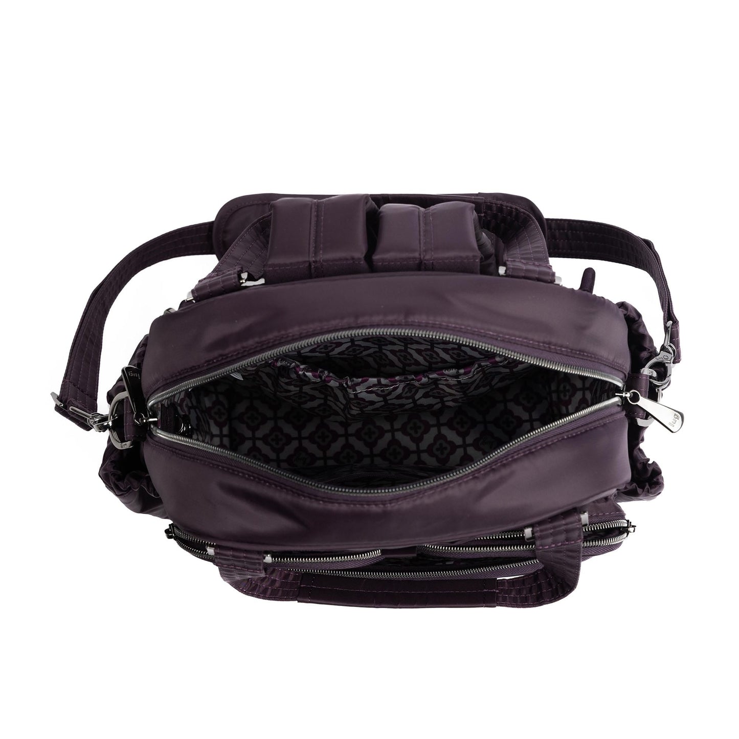Legacy Collection Mini Puddle Jumper Convertible Tote Bag - PLUM - 25400_Legacy_MiniPuddleJumper_Plum_Angle_06