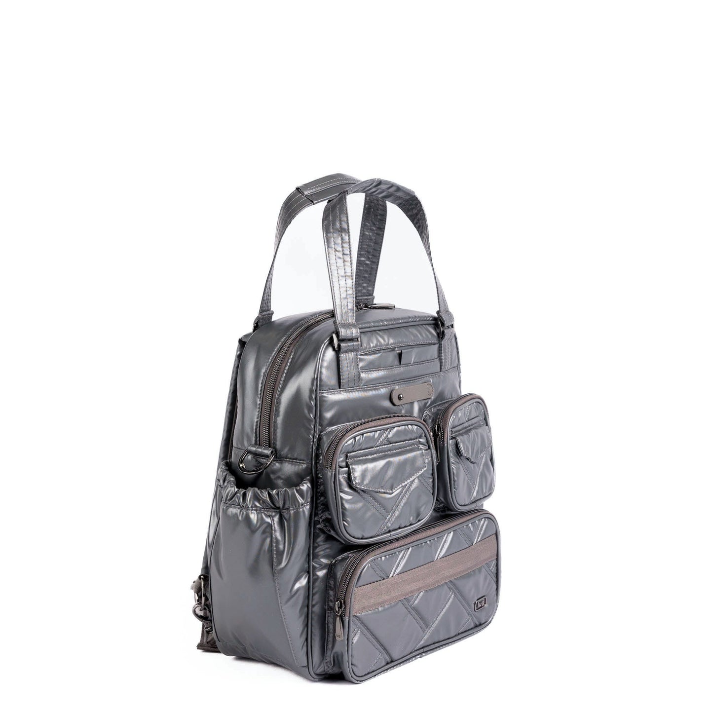 Legacy Collection Mini Puddle Jumper Convertible Tote Bag - METALLIC STORM - 25401_Legacy_MiniPuddleJumper_MetallicStorm_Angle_02_medazm