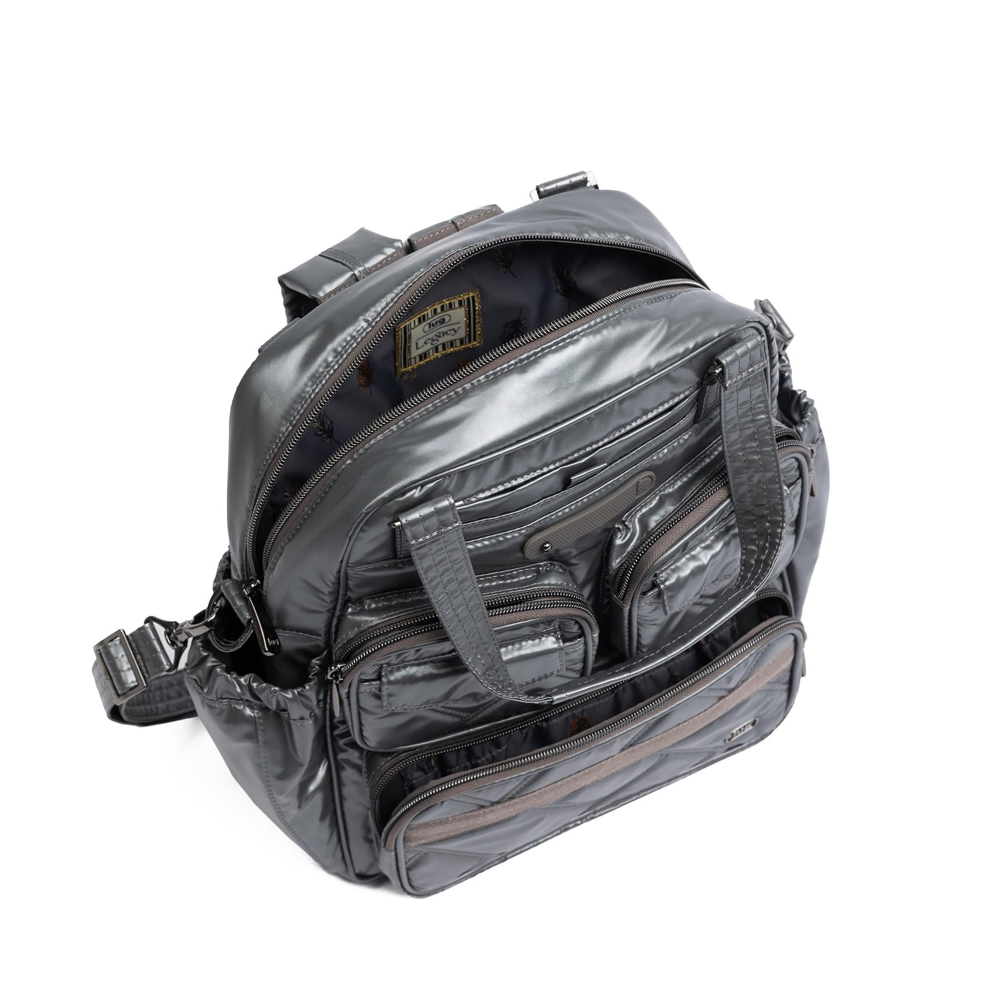 Legacy Collection Mini Puddle Jumper Convertible Tote Bag - METALLIC STORM - 25401_Legacy_MiniPuddleJumper_MetallicStorm_Angle_05