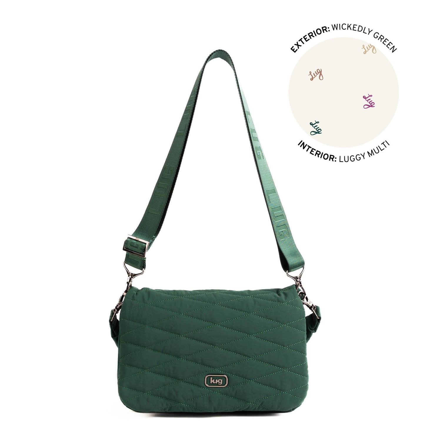 Bina CloudGo Foldover Crossbody Bag - WICKEDLY GREEN - 25483_Bina_CloudGo_WickedlyGreen_Angle_01