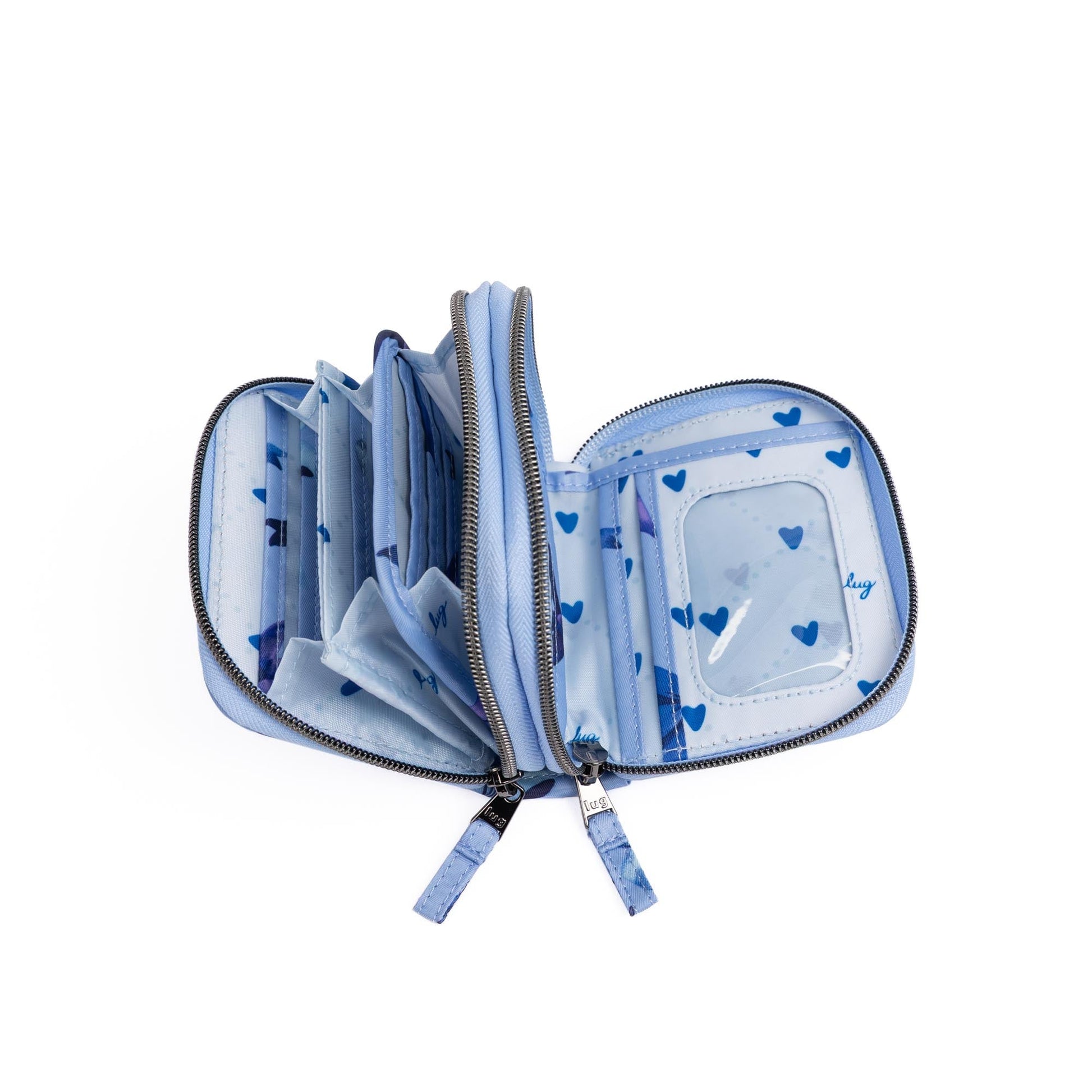 Splits Compact RFID Wallet - BOWS PERIWINKLE - 25652_Splits2_BowsPeriwinkle_Angle_04