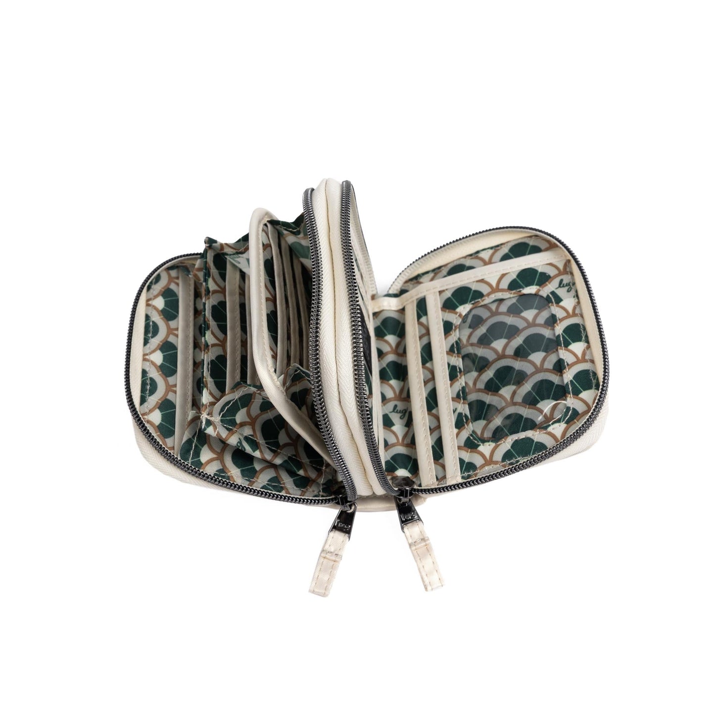 Splits Compact RFID Wallet - METALLIC CHAMPAGNE - 25655_Splits2_MetallicChampagne_Angle_04