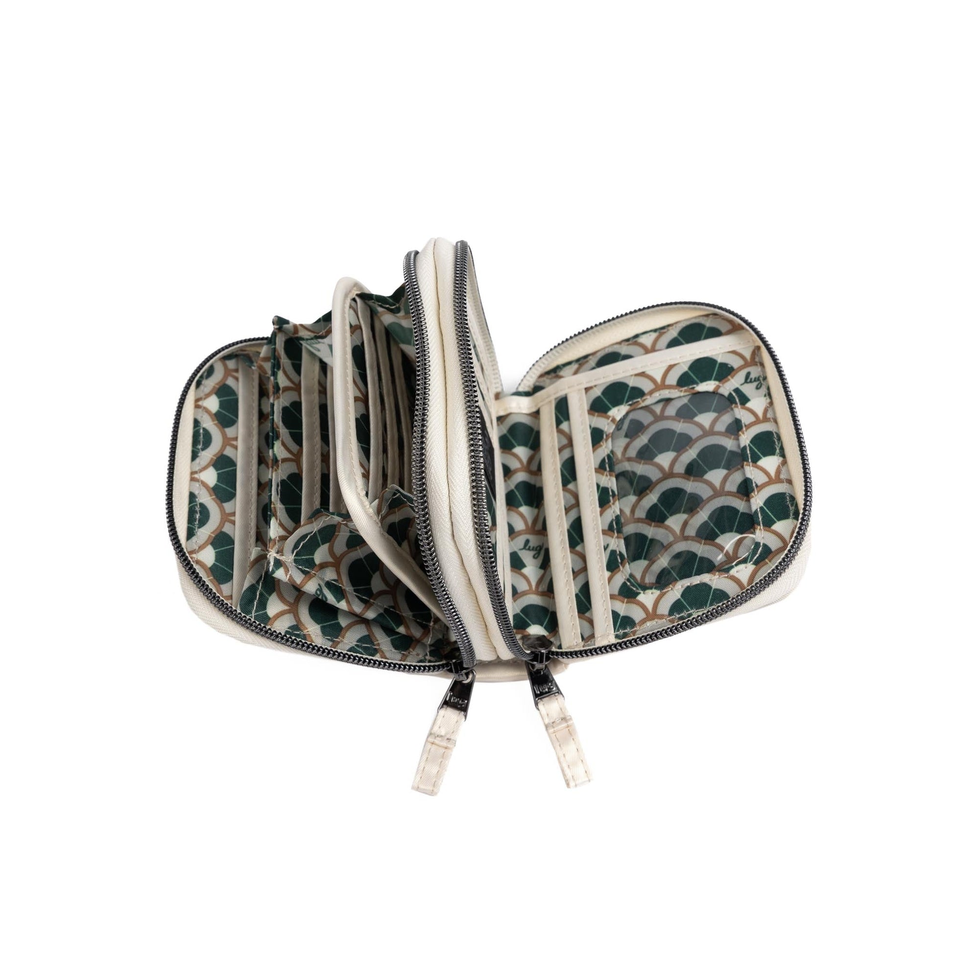 Splits Compact RFID Wallet - METALLIC CHAMPAGNE - 25655_Splits2_MetallicChampagne_Angle_04