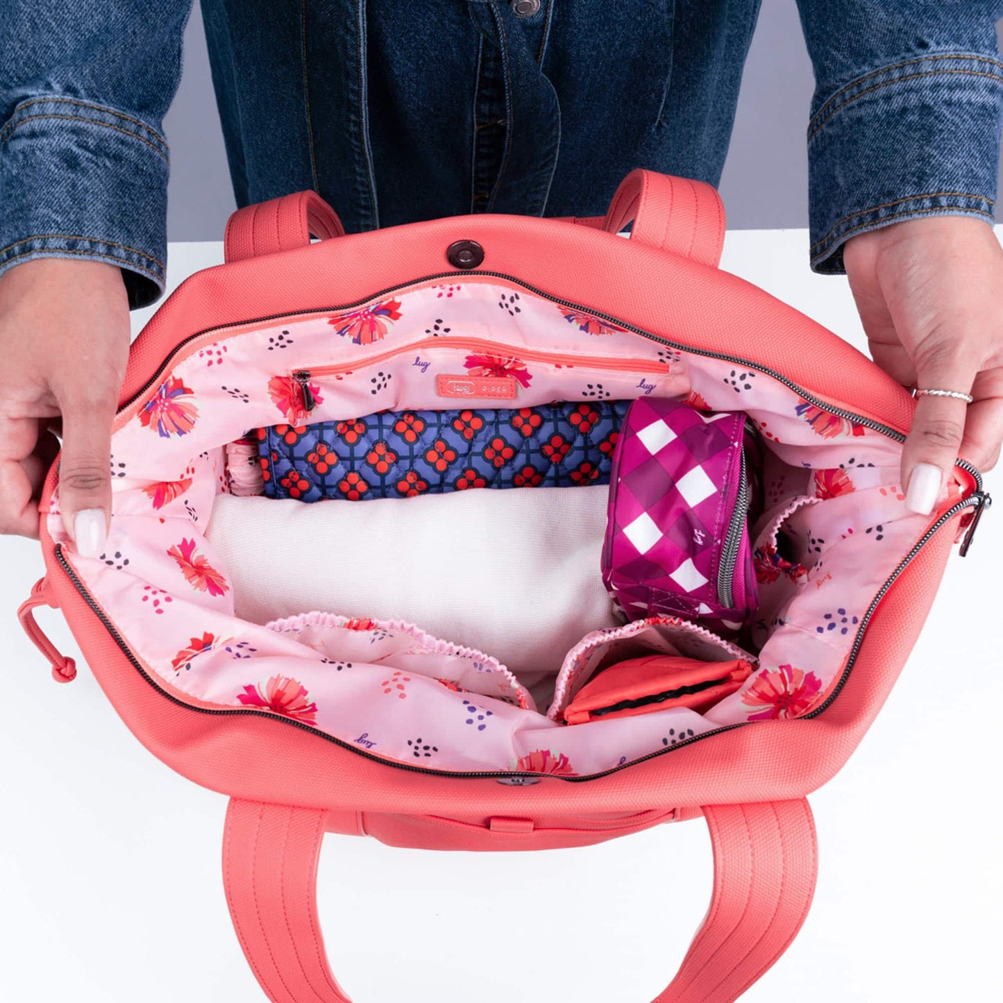 Piper Matte Luxe VL Hobo Tote Bag - - 25750_PiperML_PinkGrapefruit_Lifestyle_02