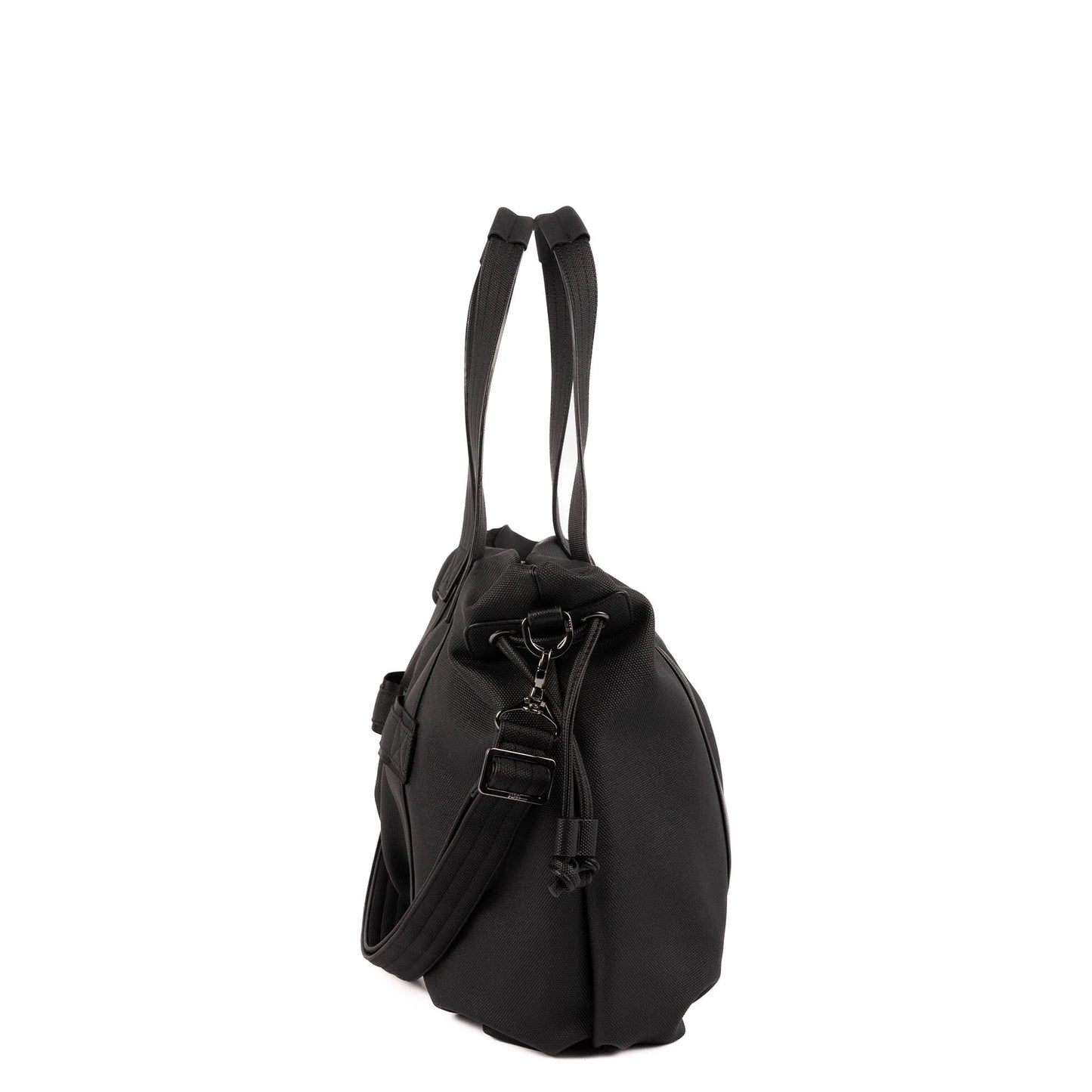 Piper Matte Luxe VL Hobo Tote Bag - BLACK - 25753_PiperML_Black_Angle_03