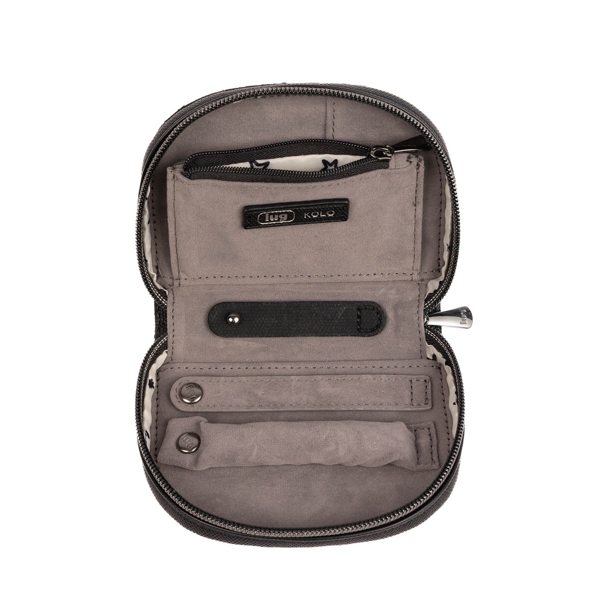 Kolo Mini Jewelry Matte Luxe VL Pouch with Charm Bar - BLACK 2 - 25815_KoloML_Black_Angle_05