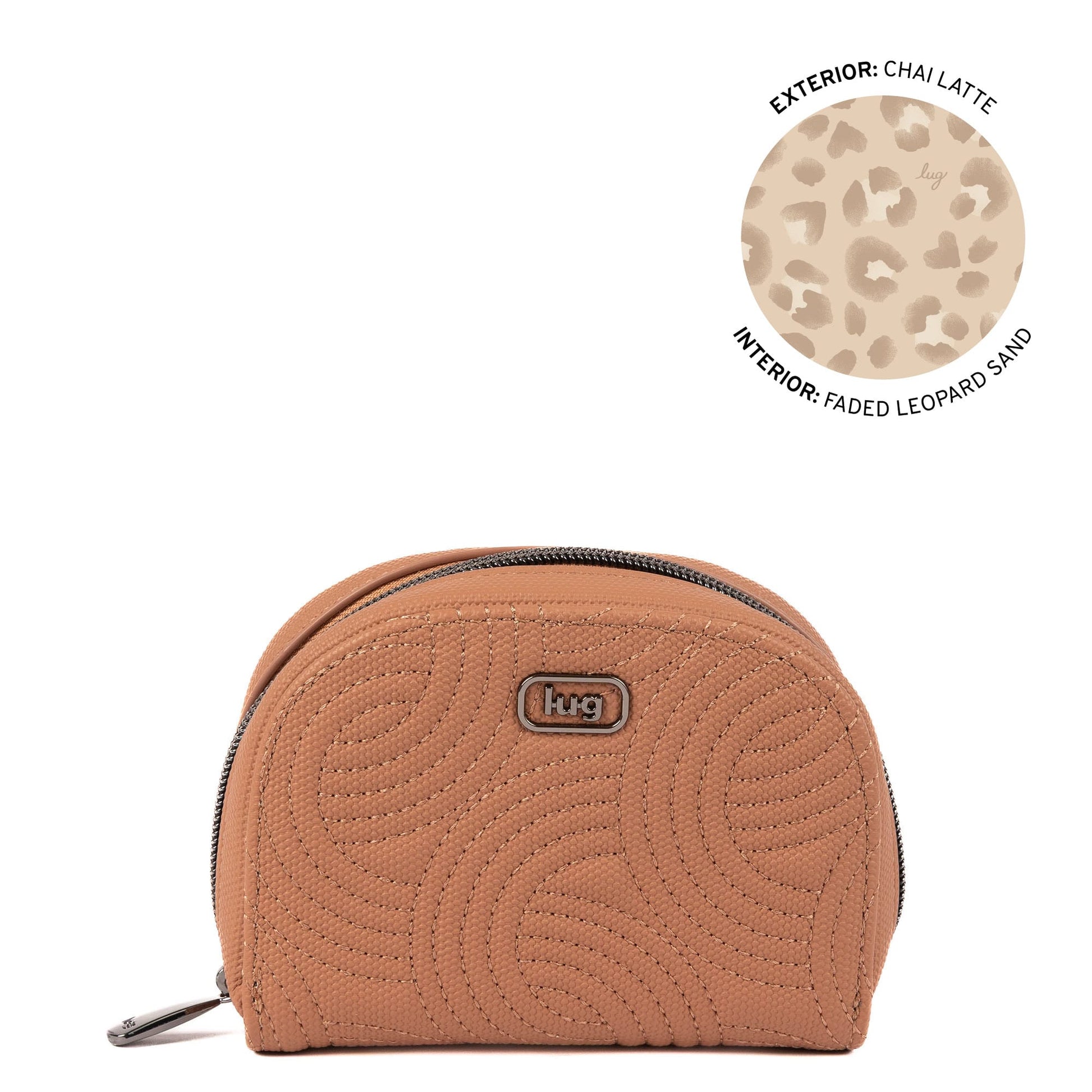 Kolo Mini Jewelry Matte Luxe VL Pouch with Charm Bar - CHAI LATTE - 25818_KoloML_ChaiLatte_Angle_01