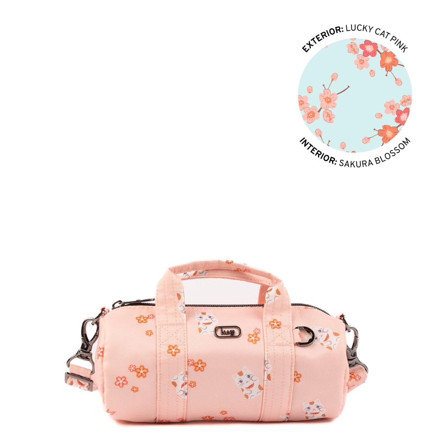 Rallycar Mini Crossbody Bag - LUCKY CAT PINK - 25827_Rallycar_LuckyCatPink_Angle_01
