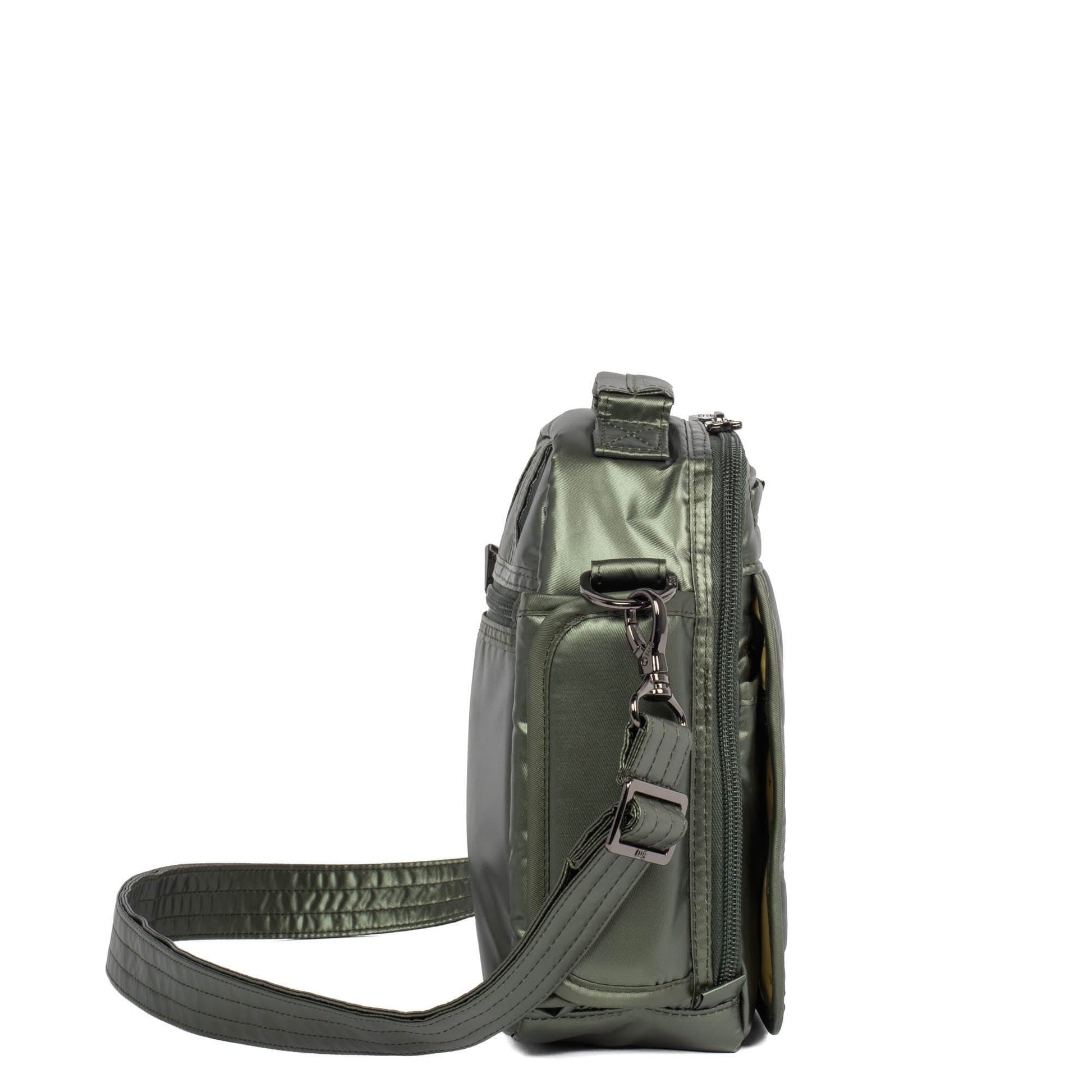 Flapper SE Convertible Crossbody Bag - METALLIC OLIVE - FlapperSE_MetallicOlive_03