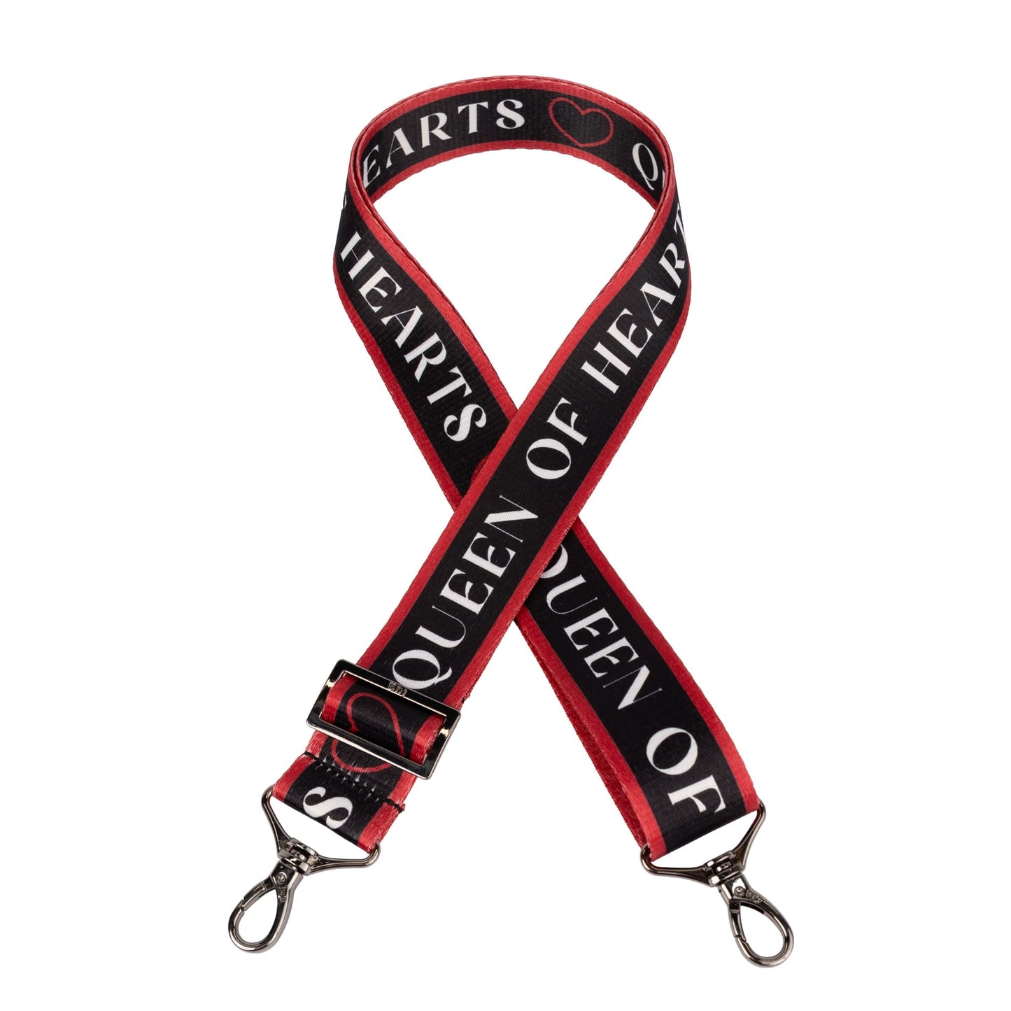 1.5" Webbed Inspirational Strap - QUEEN OF HEARTS POPPY RED - InspirationalStraps_QueenOfHearts