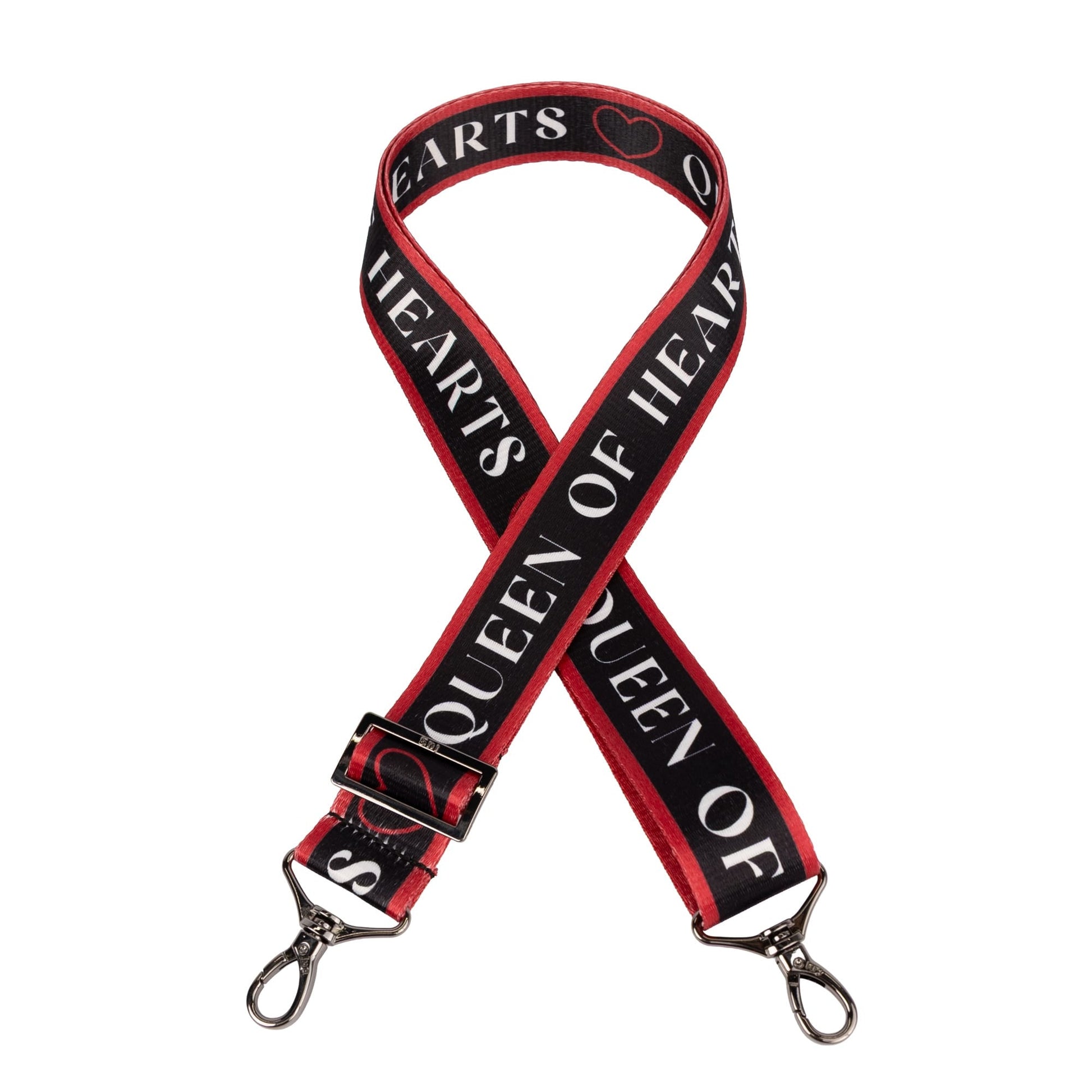 1.5" Webbed Inspirational Strap - QUEEN OF HEARTS POPPY RED - InspirationalStraps_QueenOfHearts