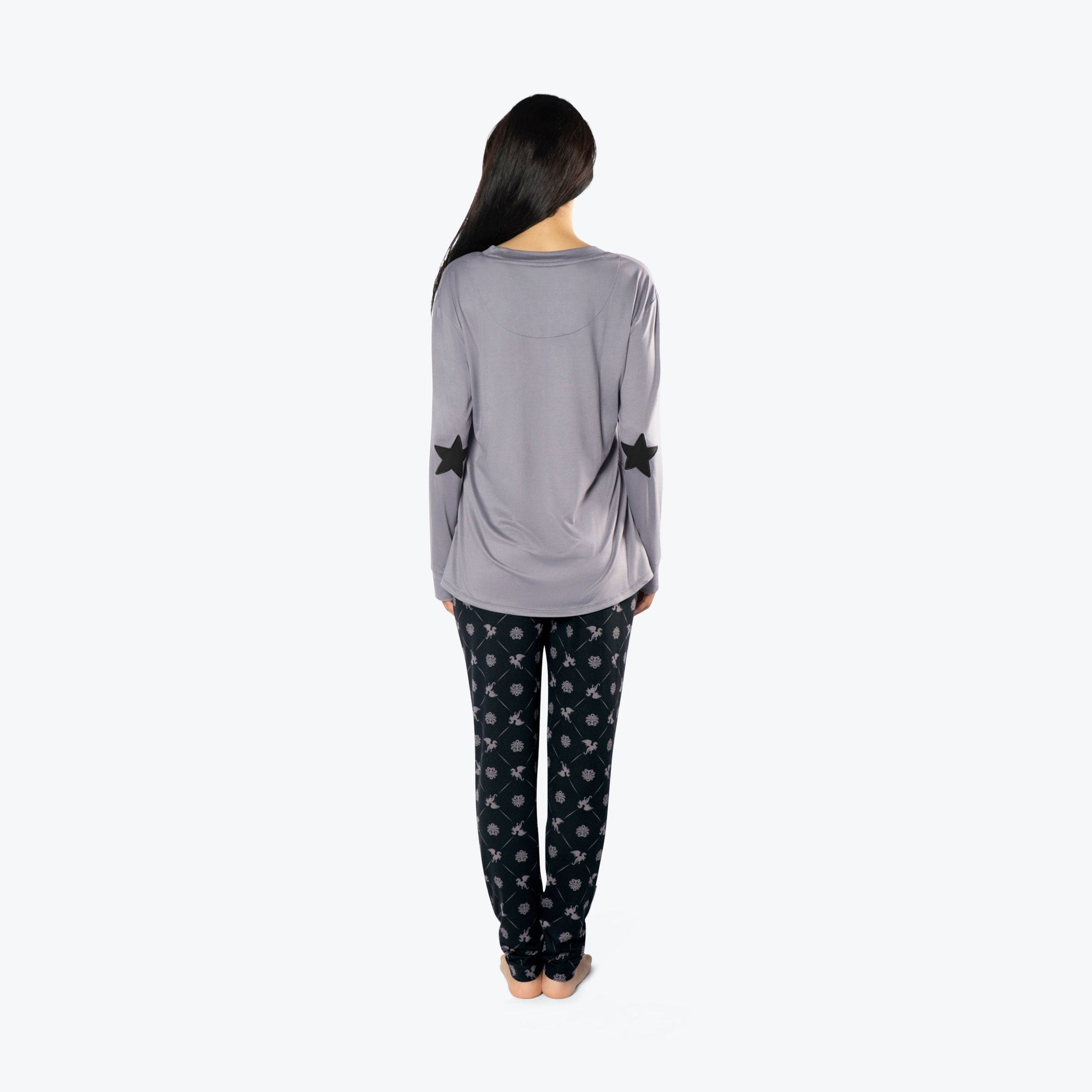 Jitterbug Long Sleeve Pajama Set - DRAGON BLACK - Jitterbug_DragonBlack_S_02