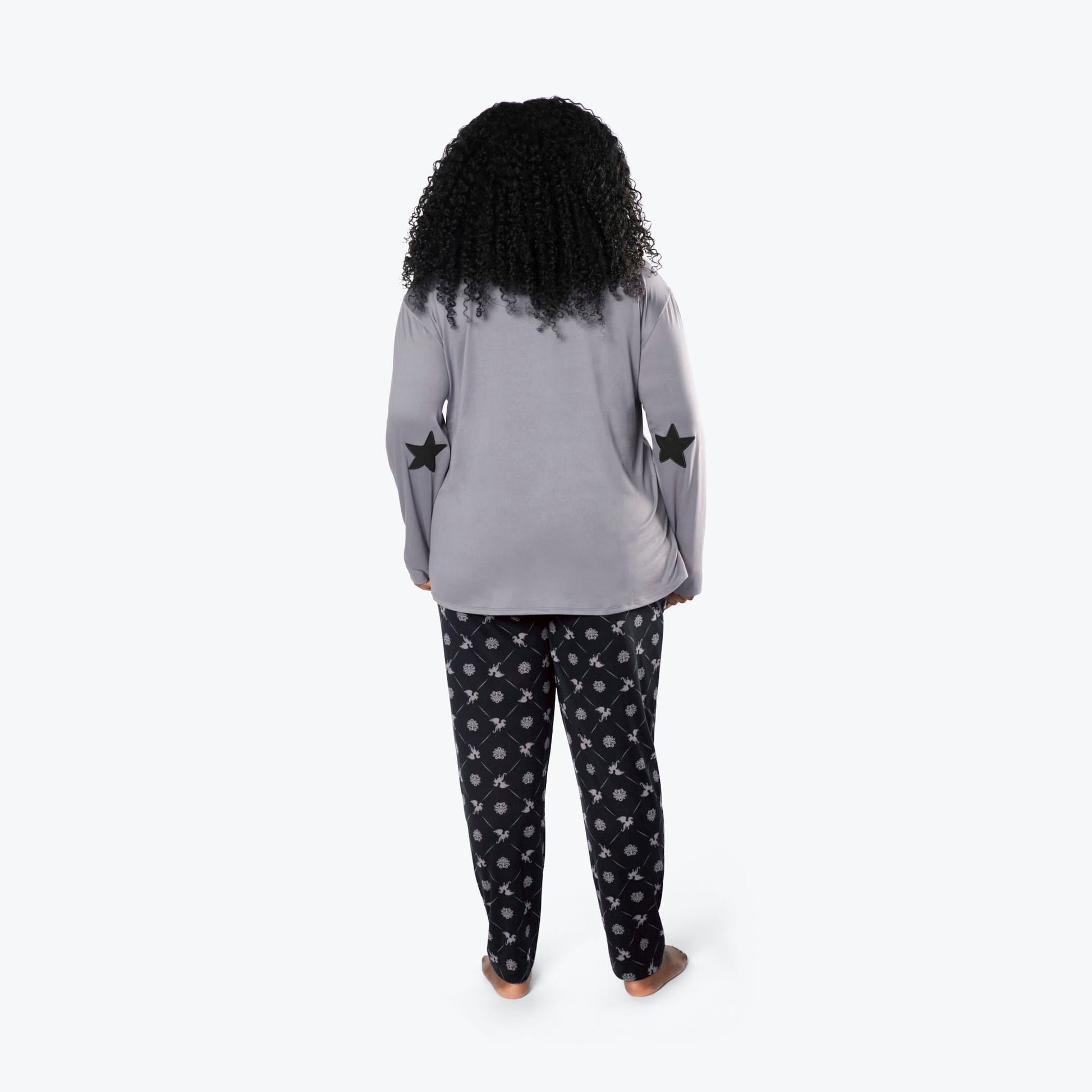 Jitterbug Long Sleeve Pajama Set - DRAGON BLACK - Jitterbug_DragonBlack_XL_02
