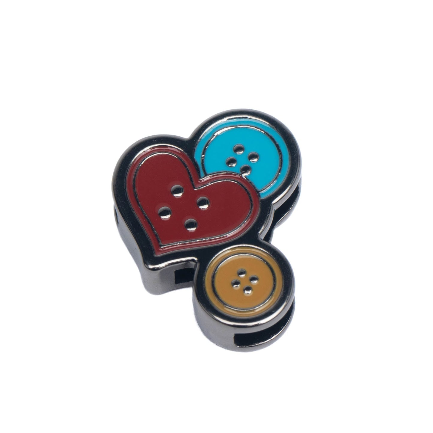 Lug Novelty Bag Charm - BUTTONS - LugBagCharm_ButtonsAndHearts_02_rggt69