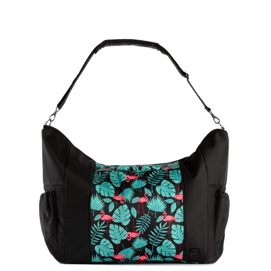 Shuffle Overnight Tote Bag - FLAMINGO BLACK - Shuffle_FlamingoBlack_01