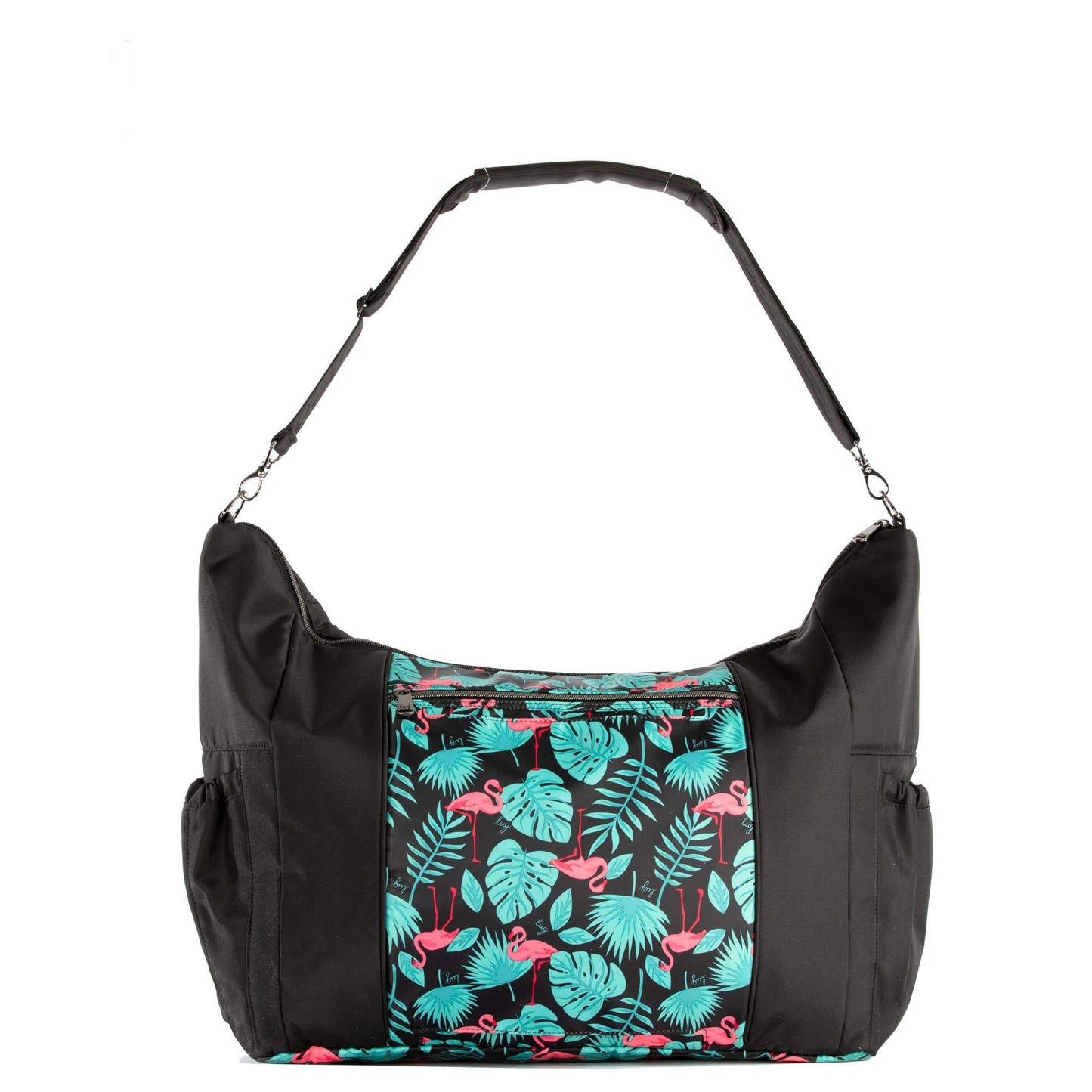 Shuffle Overnight Tote Bag - FLAMINGO BLACK - Shuffle_FlamingoBlack_04