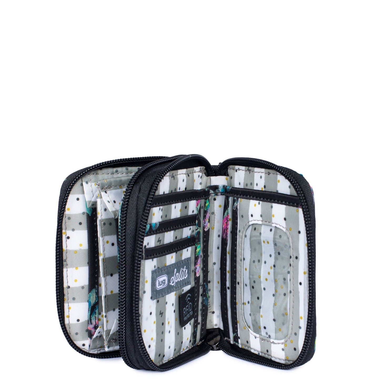 Splits Compact RFID Wallet - BOUQUET BLACK - Splits2_BouquetBlack_05