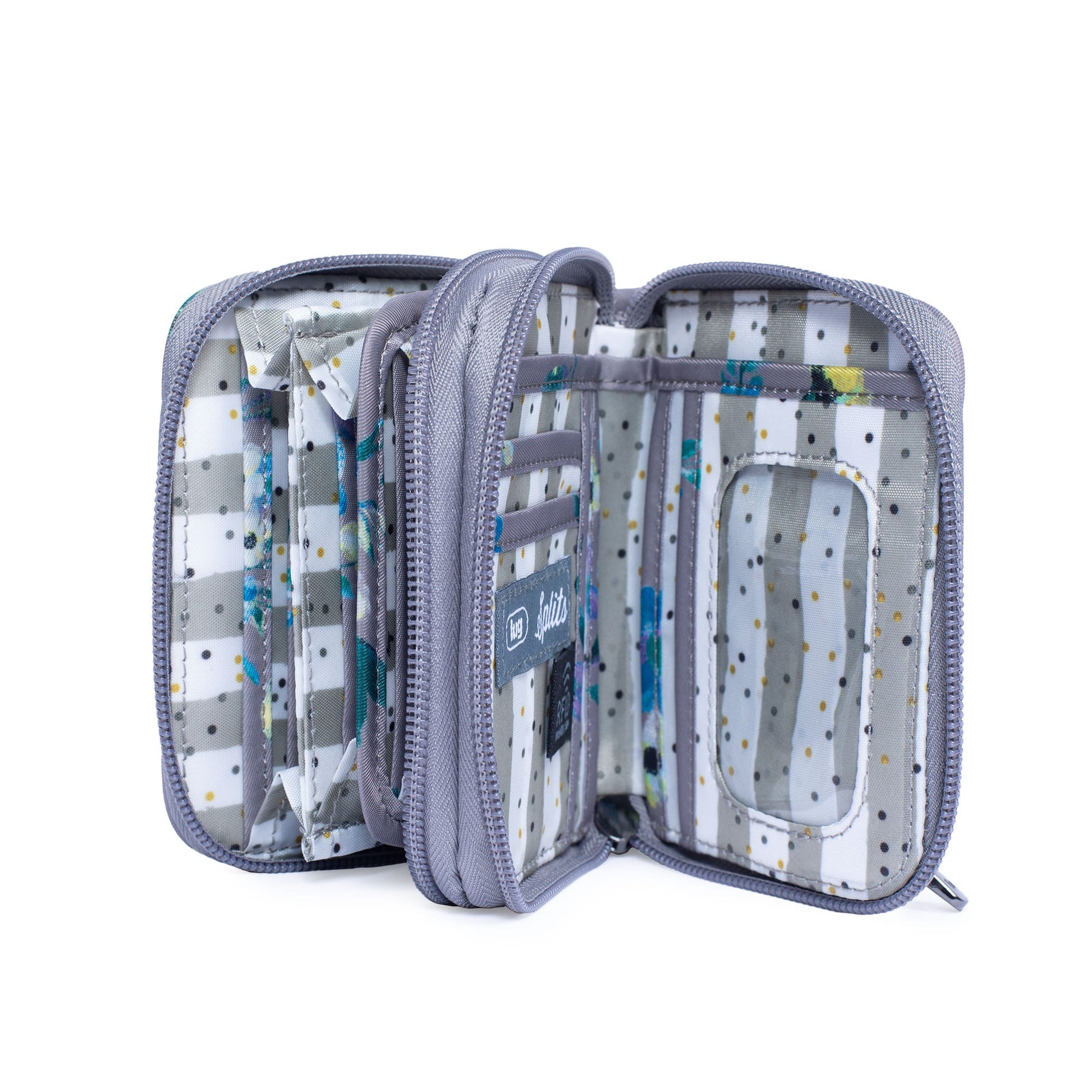 Splits Compact RFID Wallet - BOUQUET PEARL - Splits_BouquetPearl_05