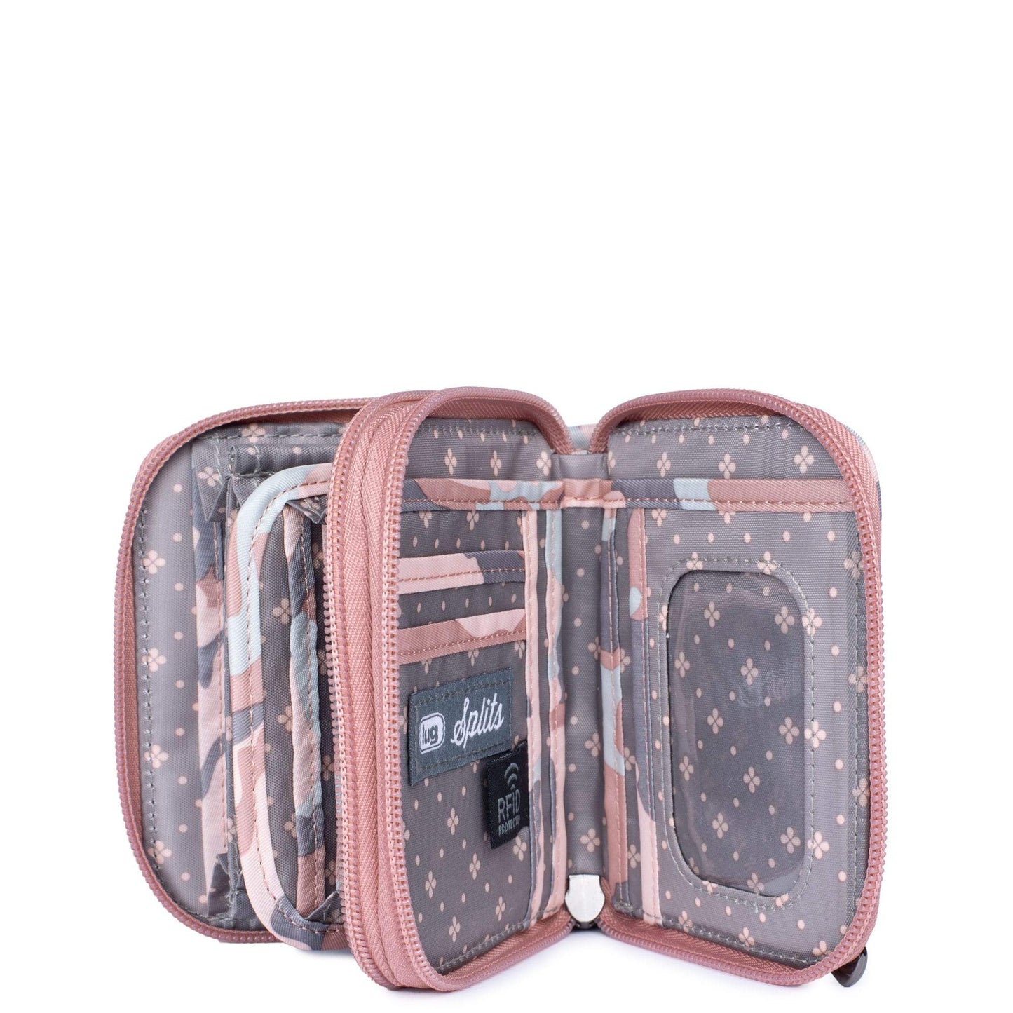 Splits Compact RFID Wallet - CAMO ROSE - Splits_CamoRose_05