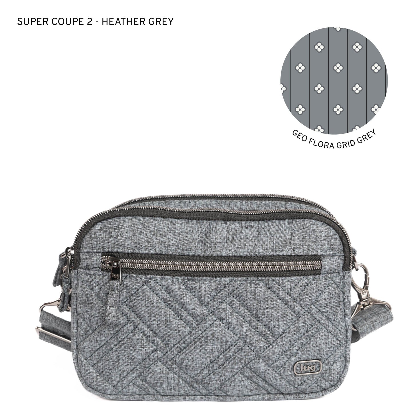 Super Coupe 2 Convertible Crossbody Bag - HEATHER GREY - SuperCoupe2_HeatherGreyLL