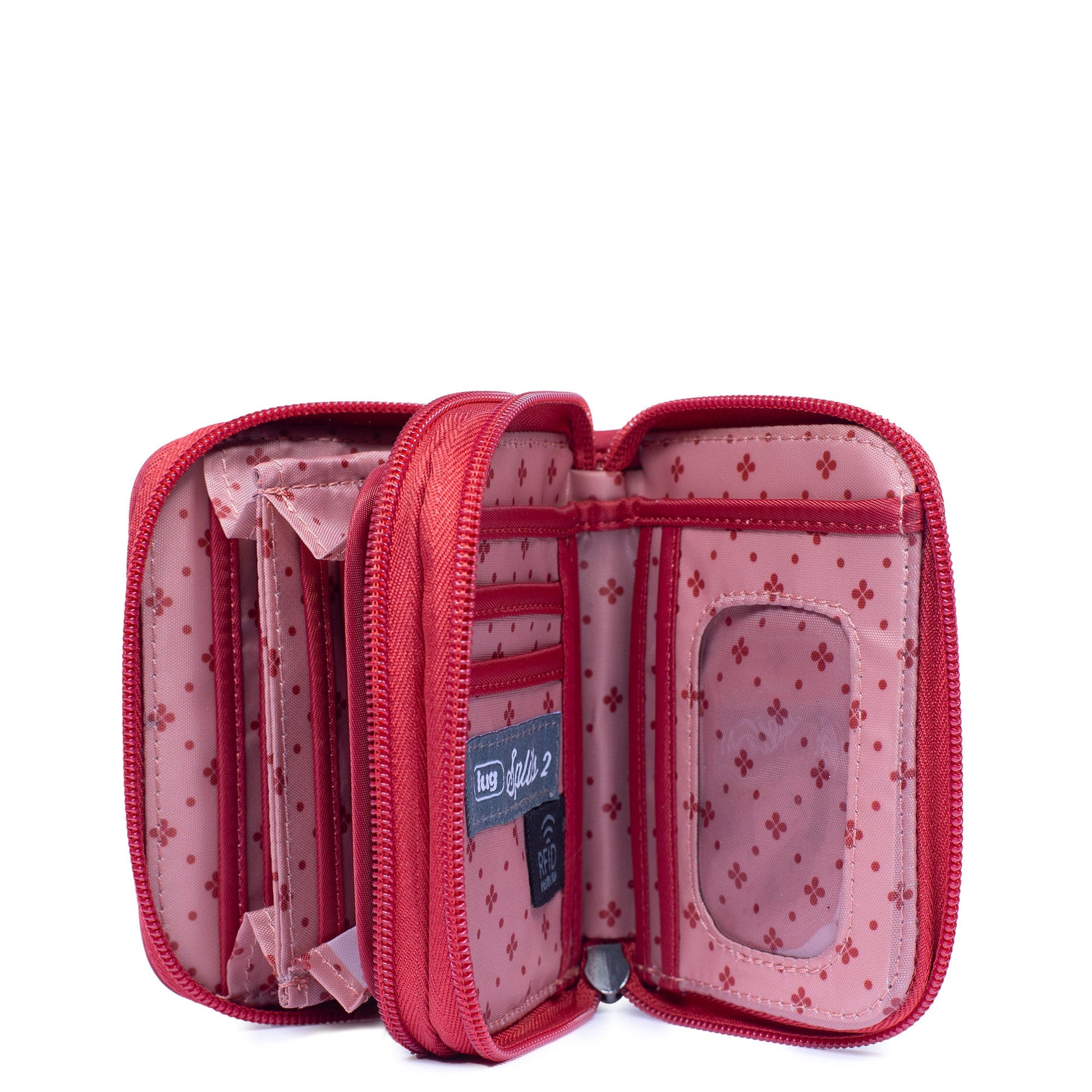 Splits Compact RFID Wallet - CONTEMPORARY ROSEWOOD RED - splits2_Rosewood_05